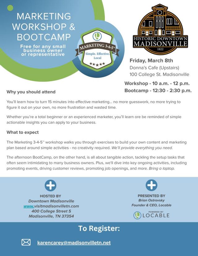 Free Marketing Workshop Bootcamp