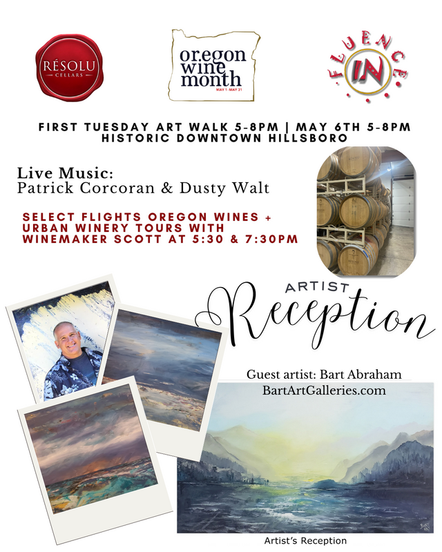 Artist Reception meets Oregon Wine Month
