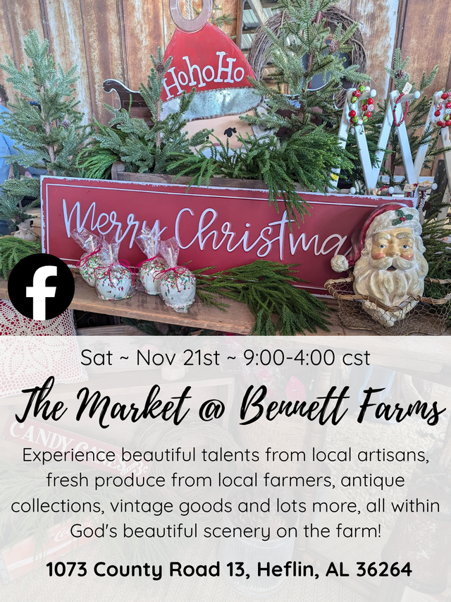The Market @ Bennett Farms sign