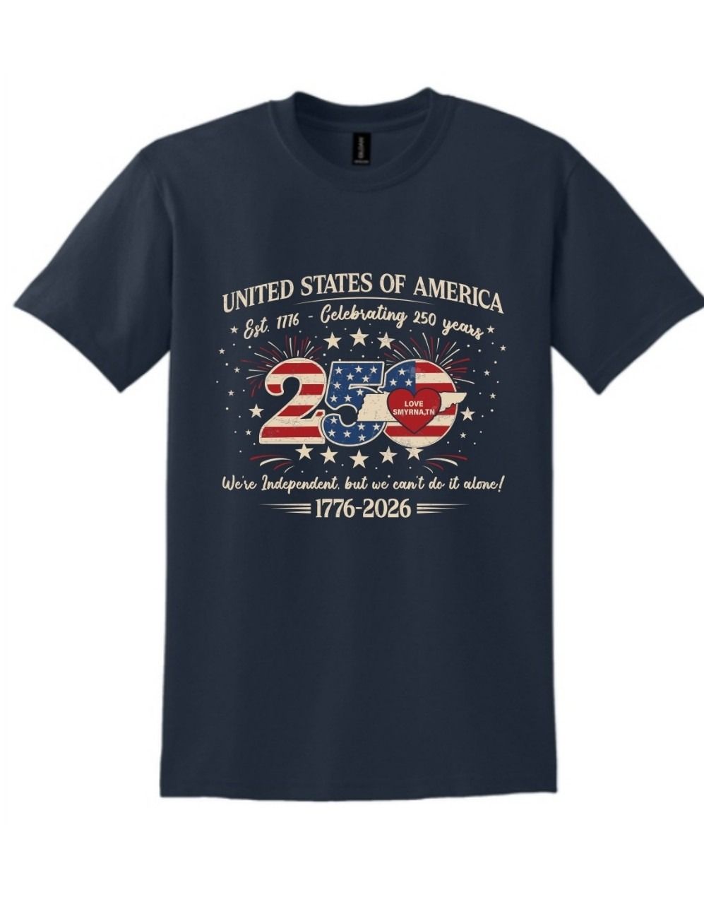 250th Love Smyrna, TN T-Shirts Image