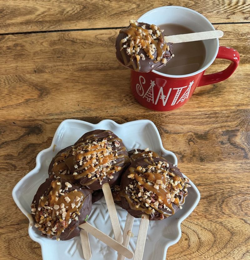 Chocolate Covered Apple Lollipops