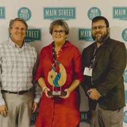 The City of Foley won the 2023-2024 Award of Excellence Planning & Public Space for the completion of the Wilbourne Rose Trail. Pictured: City of Foley Executive Director of Infrastructure and  Development Wayne Dyess,  Foley Main Street Director Darrelyn Dunmore and Foley Main Street President Chad Watkins.