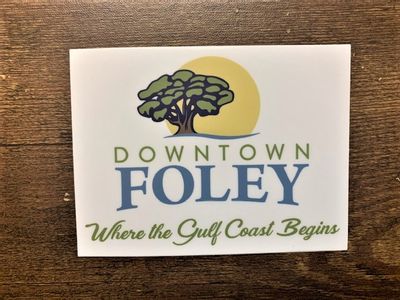 4" X 3"  Downtown Foley Stickers Image