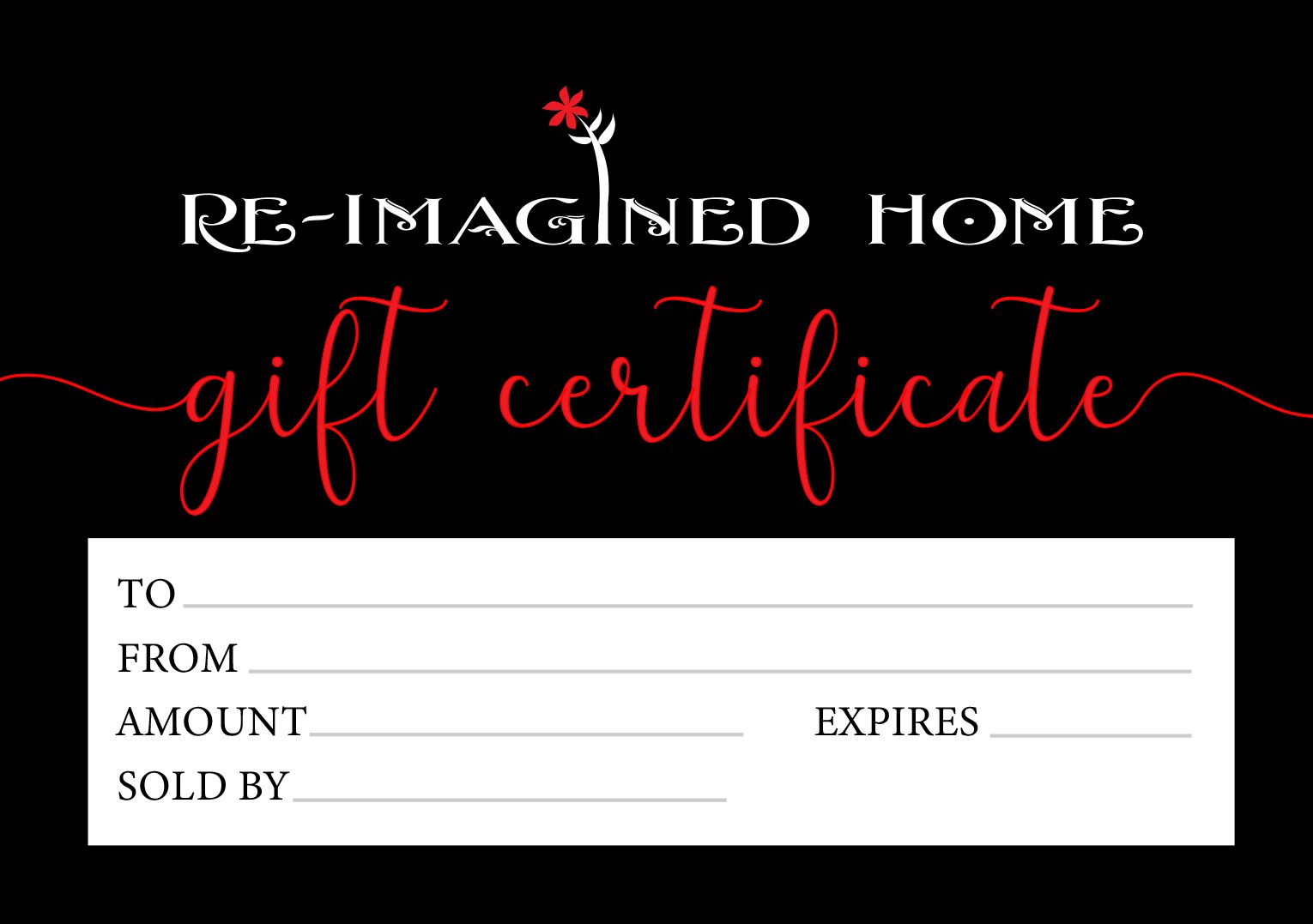 Re-Imagined Home $25 Gift Certificate Image