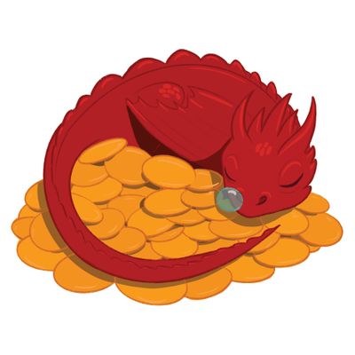 Smaug Inspired Red Dragon Sticker Image