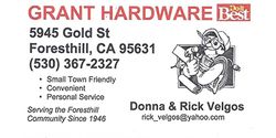 Grant Plumbing & Hardware