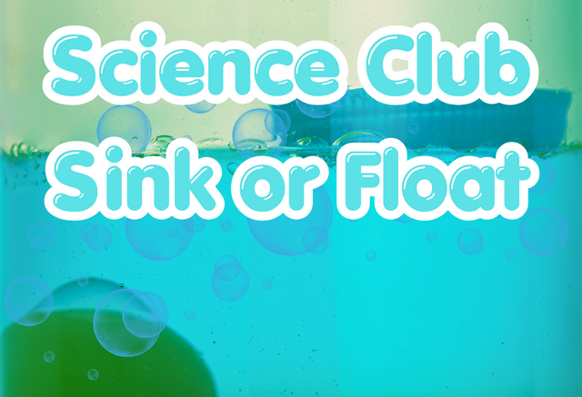 Science Club: Sink or Float?