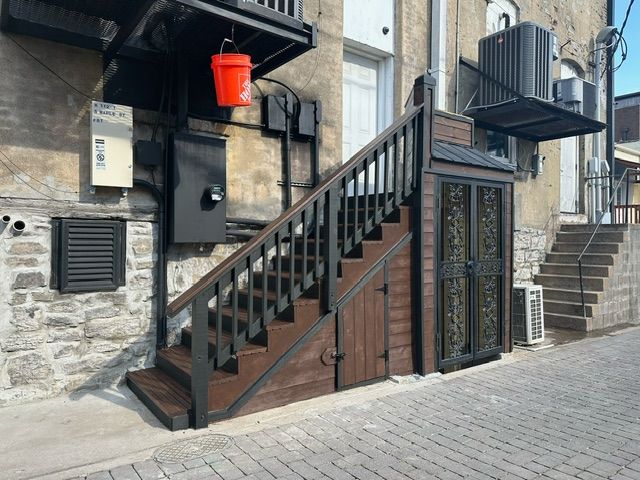Back entrance to the Velvet Room Speakeasy Facade improvement 