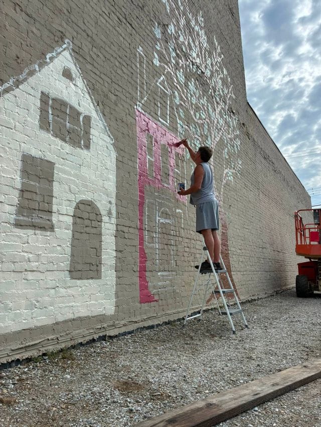 AARP Pickell Abstract Main Street Kirksville 2026 Mural Laci Cook Linda Ranson Gracie hamrick