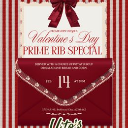Valentine's Day Prime Rib Special