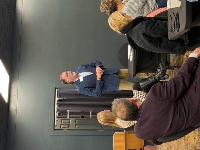 Michael Busey at Biscuits and Business networking group