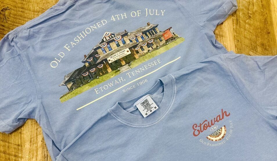 Exclusive tee designed by artist Chuck Finley. Image