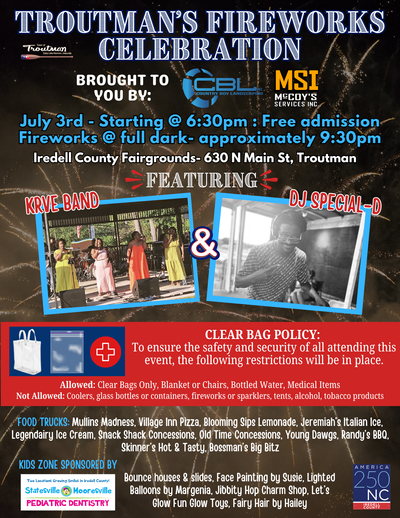 Troutman Fireworks Celebration