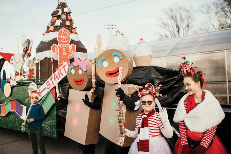 Gingerbread Men in Athens Christmas Parade