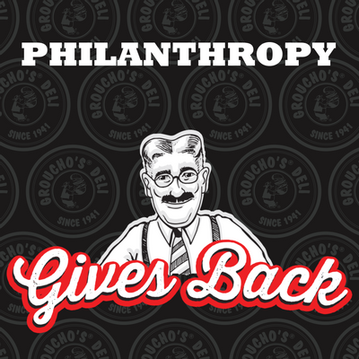 <p>Groucho's Gives Back</p>