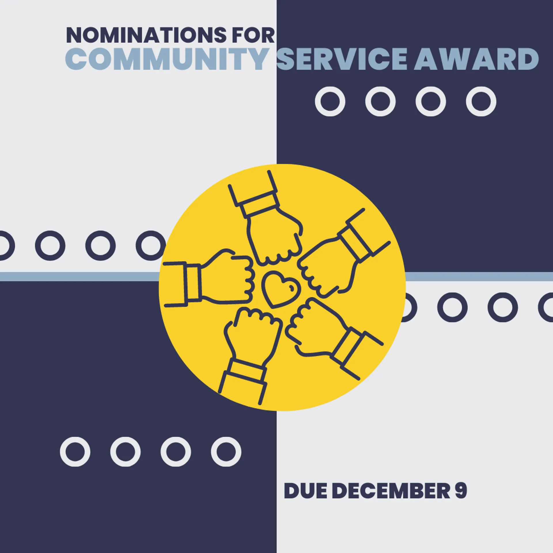 Nominations Now Being Accepted For Annual Community Service Award