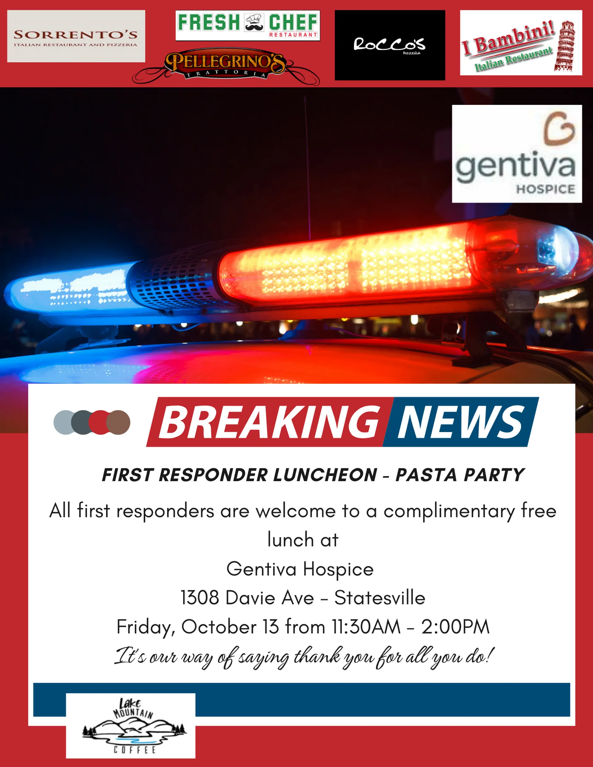 First Reponders Lunch hosted by Gentive