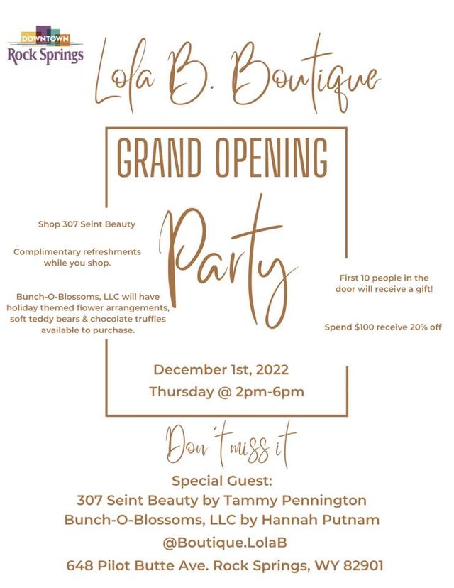 Grand Opening for Lola B. Boutique