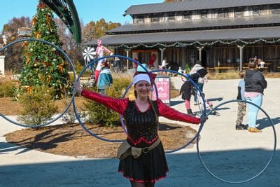Hula Hooper at the Orion Amp Christmas event in Huntsville