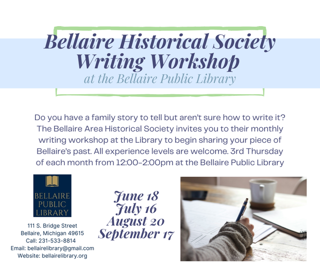 Bellaire Area Historical Society Writing Workshop
