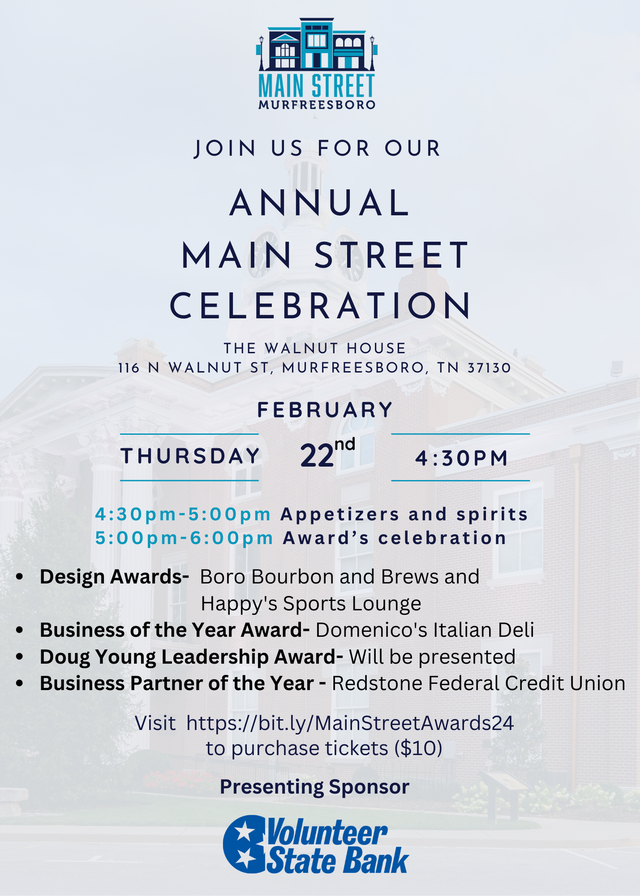 Annual Main Street Awards Celebration