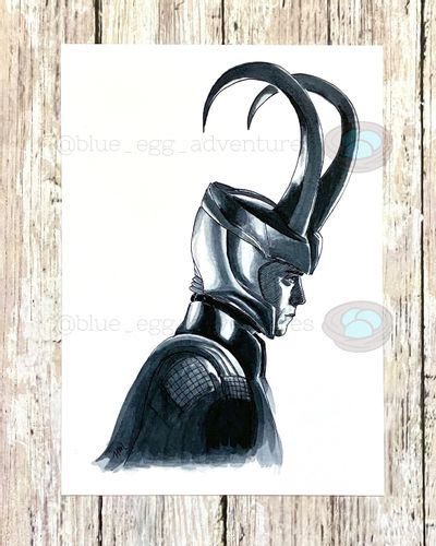 Loki Art Print god of Mischief with Tom Hiddleston  Image