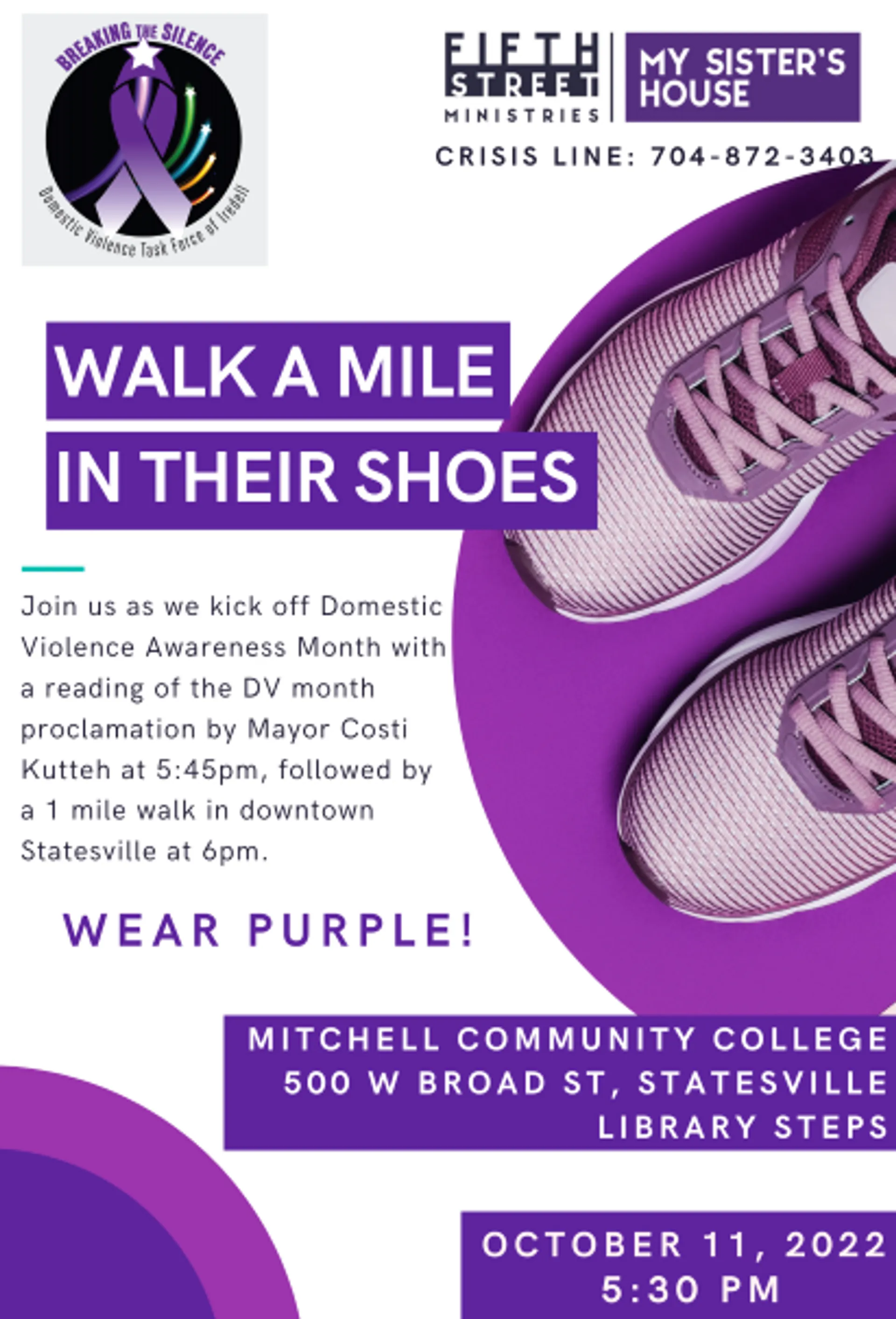 Domestic Violence Awareness Month Walk