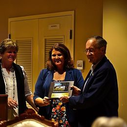 Main Street Alabama 2019 Awards Mayor John Koniar Community Leader of the Year. Presented to him by Mary Helmer and Darrelyn Dunmore 
