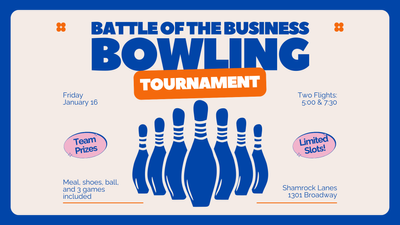 Battle of the Business Bowling promotional image