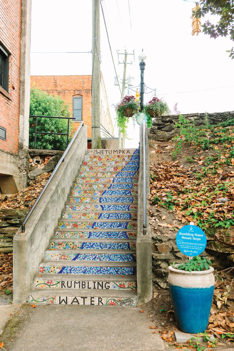 Rumbling Water Mosaic Steps