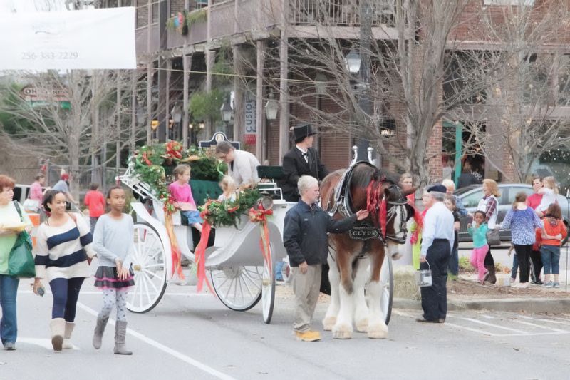 Horse and Carriage with kids at Christmas event