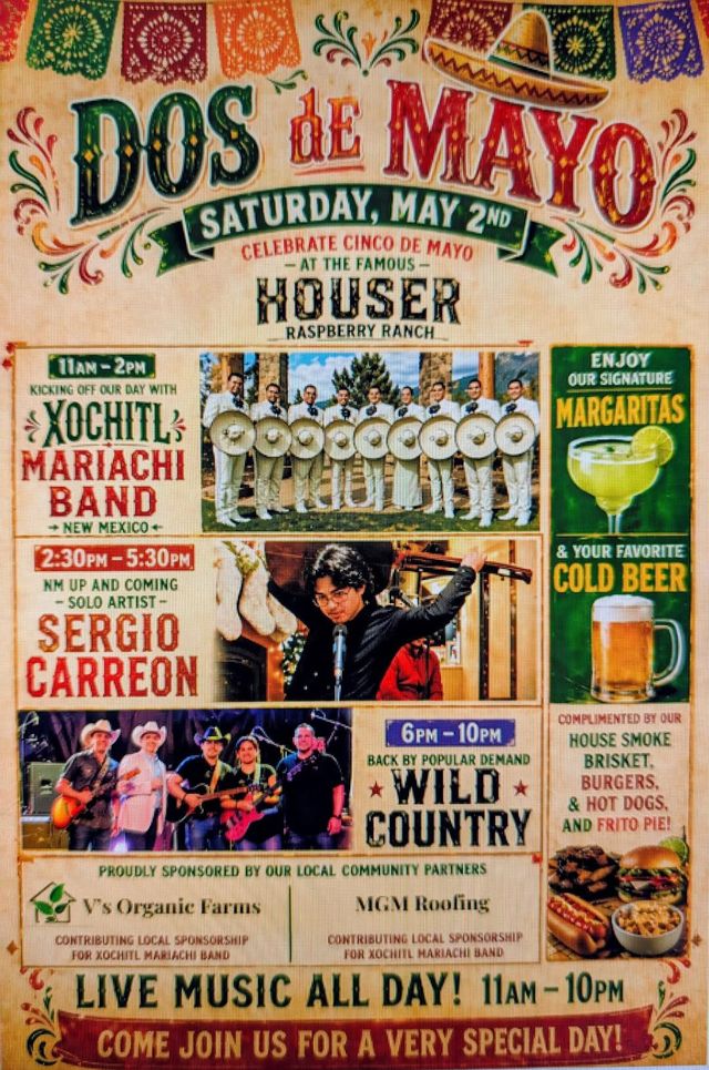 Celebrate 2 de Mayo at HOUSER Raspberry Ranch