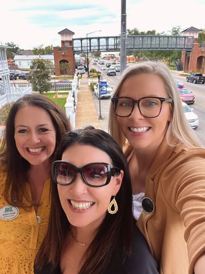 Three wonderful Foley Main Street volunteers for so many committees and events, too numerous to list.  From one of our major sponsors Exit Realty, Landmark.  Jenny Carr,  Diane Martino, and Foley Main Street also recognized and thanked the many volunteers that help with the success of the organization. Left to right: Robin Tranchina, Darrelyn Dunmore and Heidi Junkermeier.