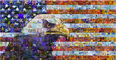 Bald Eagle Mosaic Mural USA25