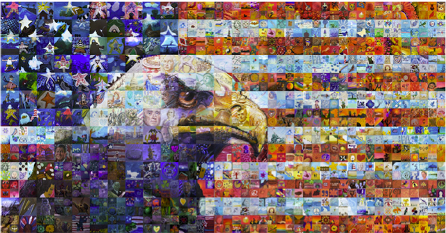 Bald Eagle Mosaic Mural USA25