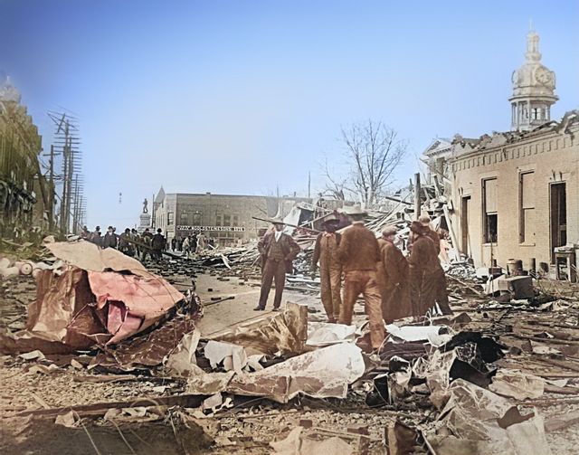 old photo Tornado of 1913. March 21 shacklett
