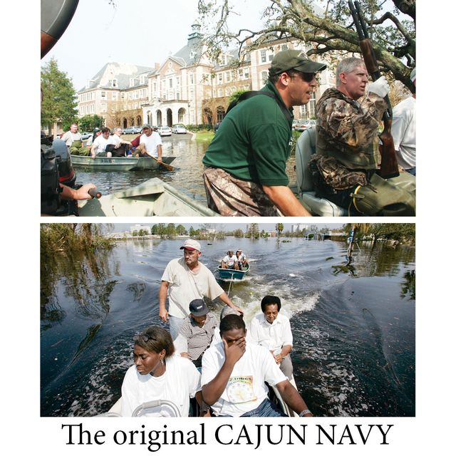 The Original Cajun Navy, Hurricane Katrina, An Airboat on the street of New Orleans
