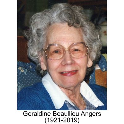 Geraldine Beaullieu Angers (1921-2019), mothers, louisiana