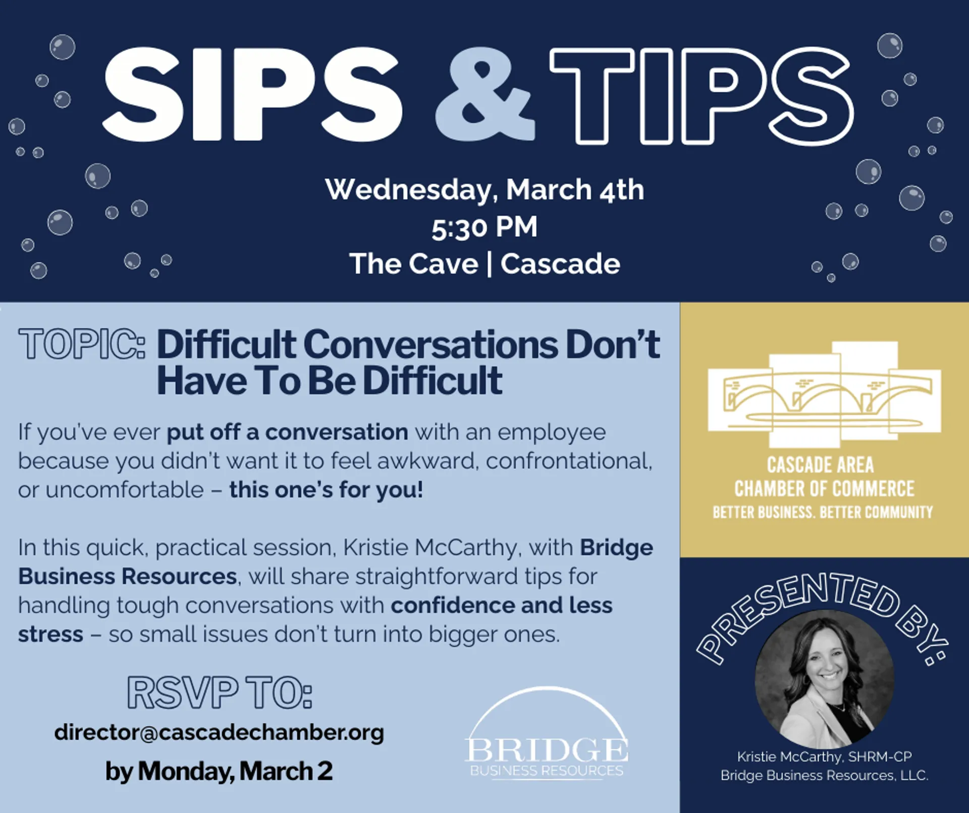 Sips & Tips is Back! How to Handle Tough Talks Without the Stress