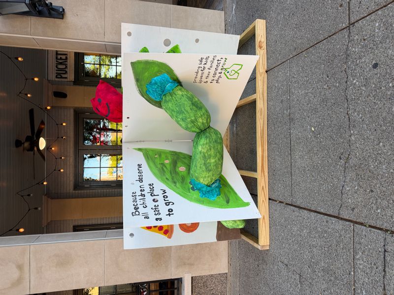 Hungry Caterpillar Scarecrow in Downtown Murfreesboro