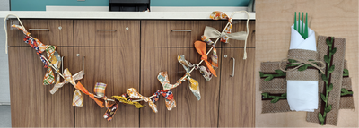 Make It Monday: Fall Ribbon Garland and Napkin Rings
