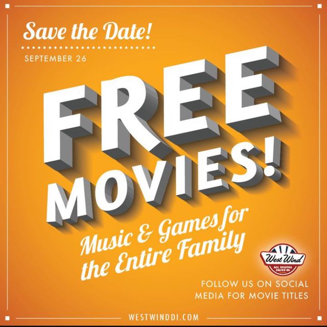 Free Movie Night at West Wind Drive in