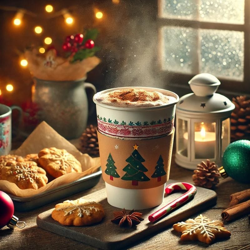 Christmas cookies and coffee