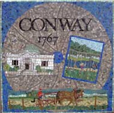 mosaic panel depicting Conway Massachusetts images