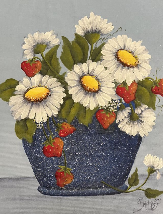 Acrylic Painting with Pat Smelkoff: Acrylics: Bucket of Daisies