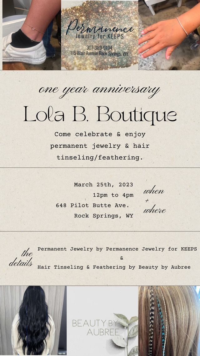 Lola B Boutique One Year in Business