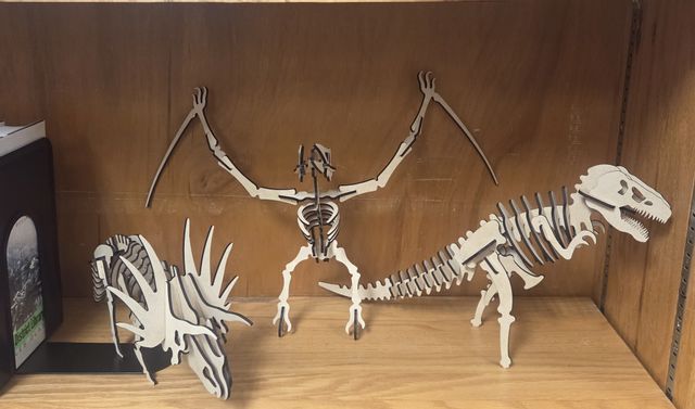 Laser Cut Dino Bones