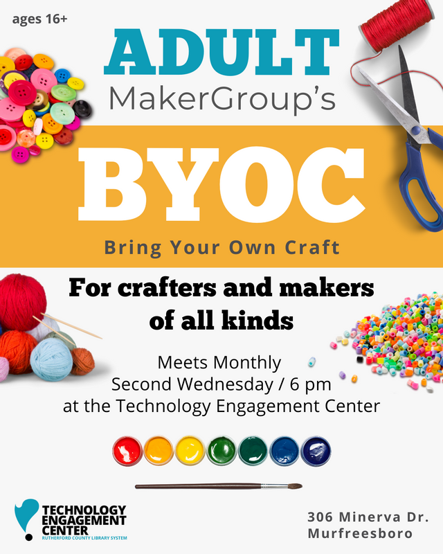 Adult Maker Group's BYOC Night