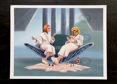 The Armorer & Bo Katan Funny Mandalorian Art Poster Image