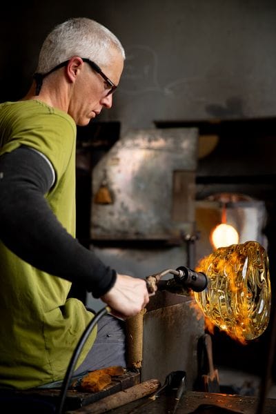 Blowing Glass at Orbix Hot Glass